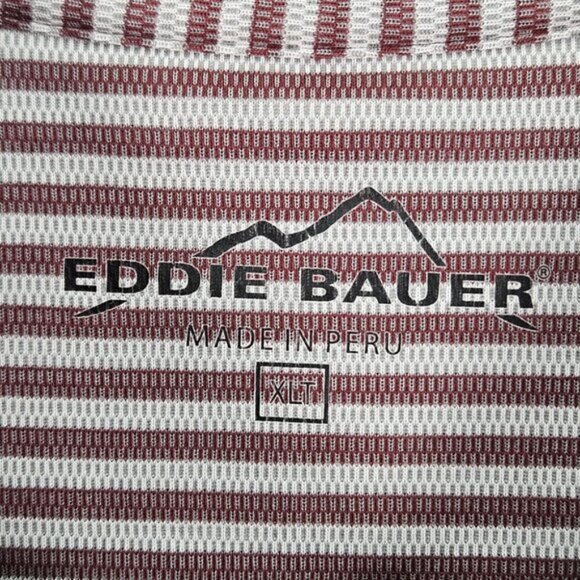 Eddie Bauer Golf Polo Shirt 3 Button Striped Short Sleeve Men's Size XLT Tall - Picture 7 of 10